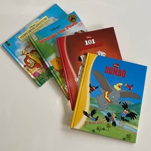 EUC 4 book bundle Disney Dumbo, Pooh, & 101 Dal